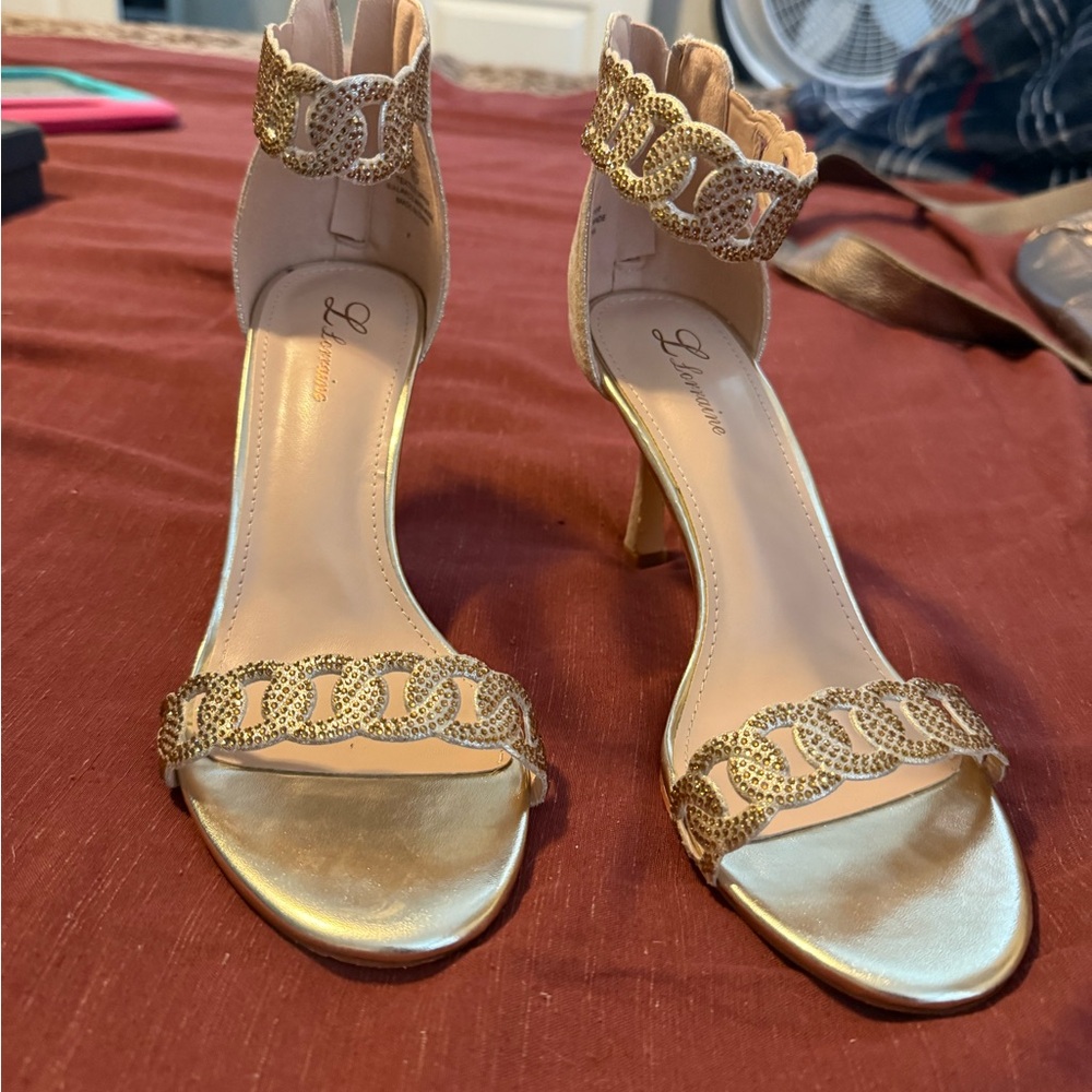 Fancy gold heels